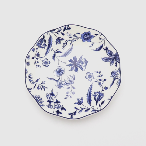 Indigo Vine Floral Plates