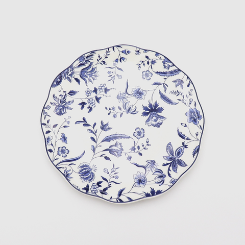 Indigo Vine Floral Plates