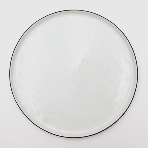 Delphinium Black Rim Plates