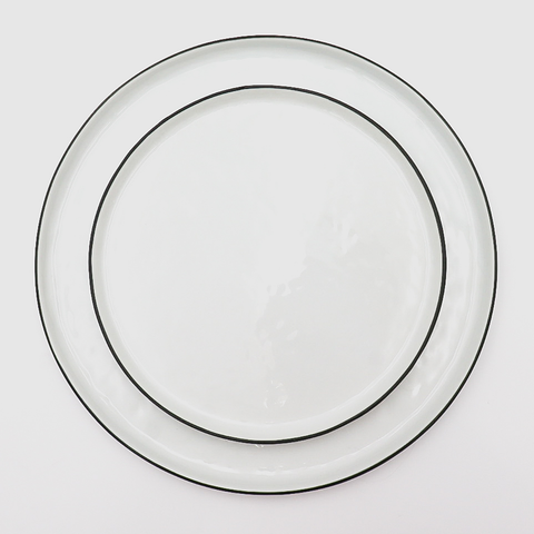 Delphinium Black Rim Plates