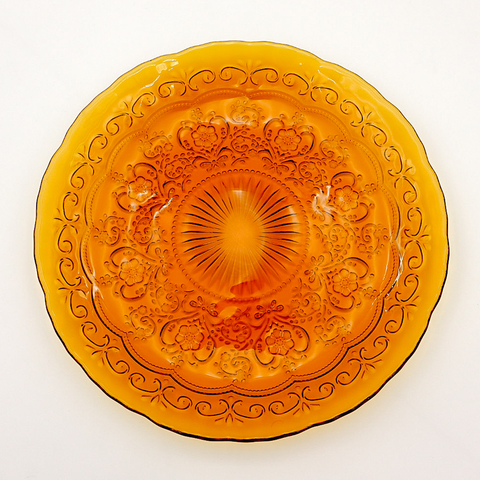 Evening Primrose Glass Plates - Amber