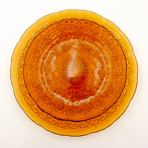Evening Primrose Glass Plates - Amber