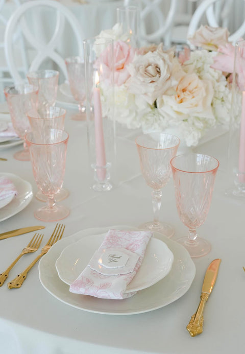 Pink Tulip Wine Glass