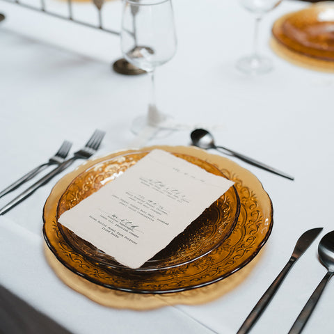 Evening Primrose Glass Plates - Amber