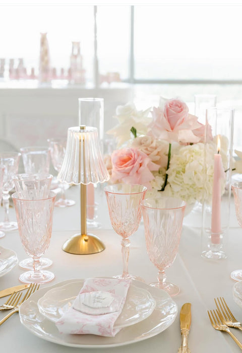 Pink Tulip Wine Glass