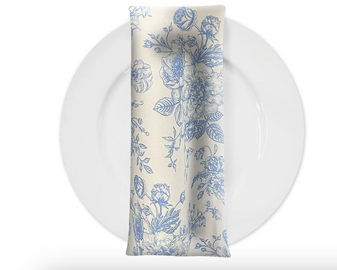Light Blue Floral Napkins