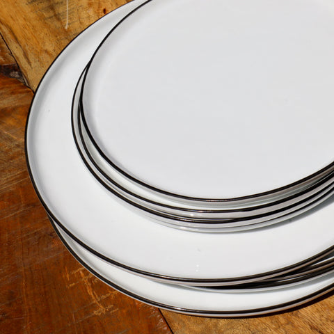 Delphinium Black Rim Plates