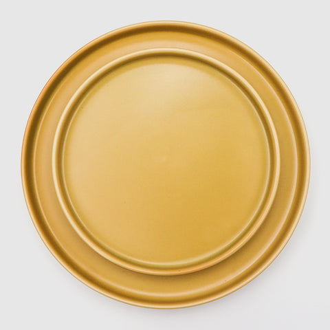 Painted Daisy Ceramic Plates - Honey