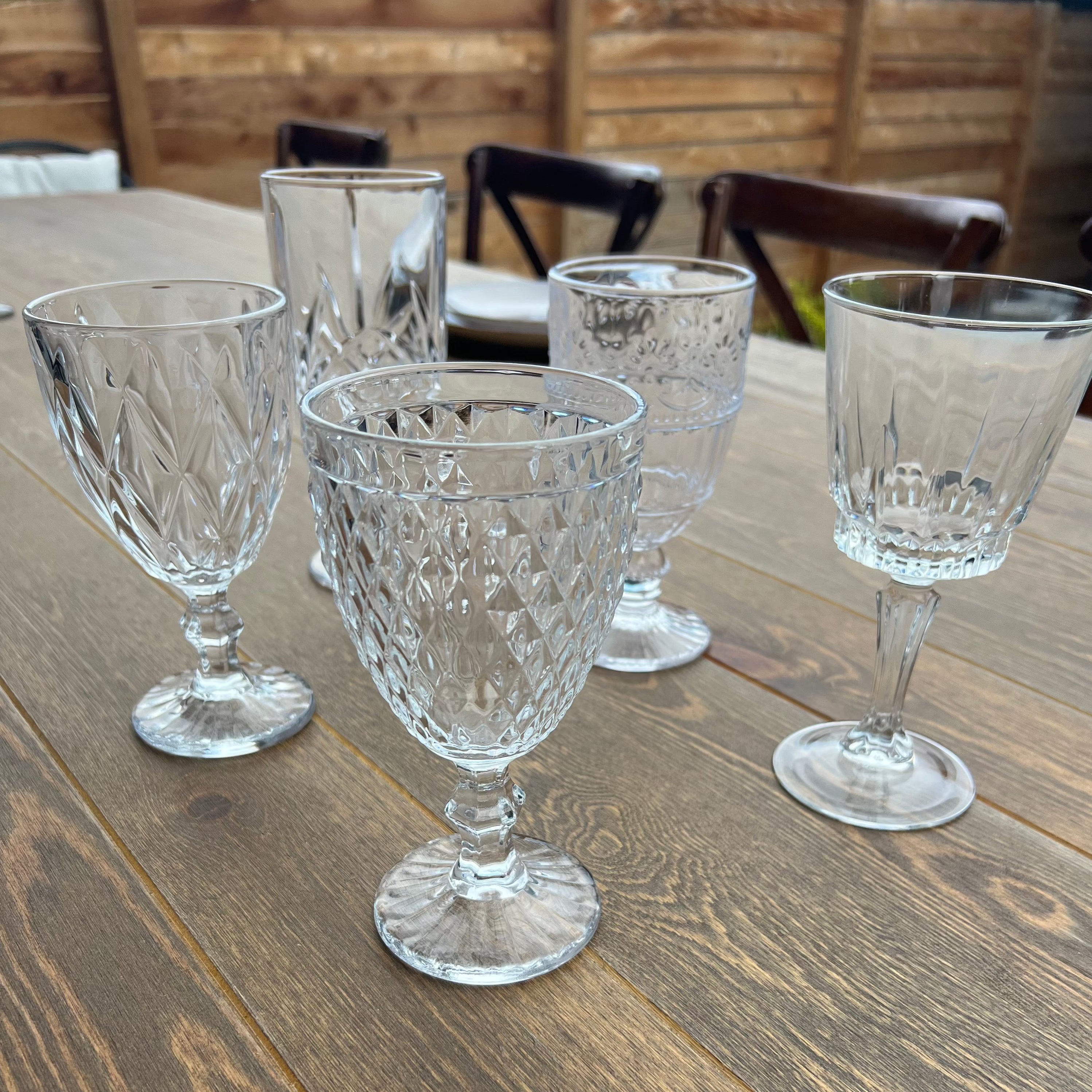 Eclectic Mismatched Water Goblet – The Wildflower Denver