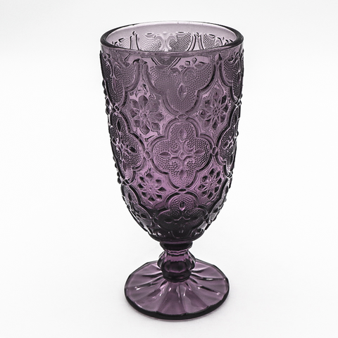 Morning Glory Water Goblet - Purple