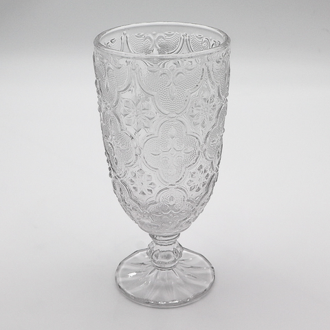 Morning Glory Water Goblet - Clear