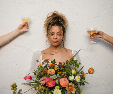 Forget-Me-Not Champagne Coupe