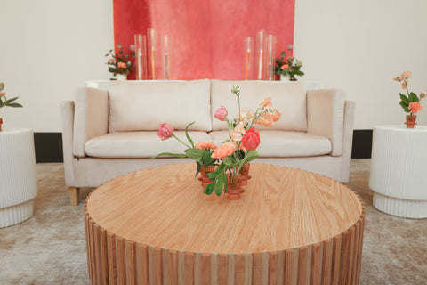 Blush Velvet Lounger Sofa