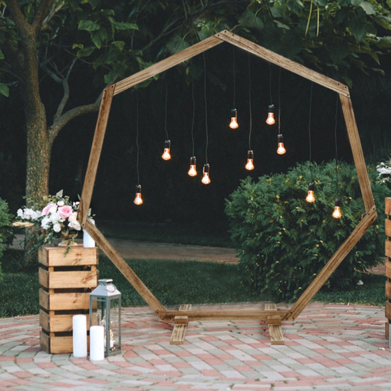 Wood Hexagon Arch – The Wildflower Denver