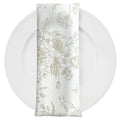 Taupe Floral Napkins