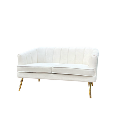 Cream Sweetheart Loveseat