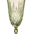 Green Tulip Water Goblet