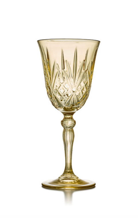 Amber Tulip Wine Glass