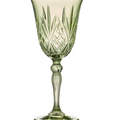 Green Tulip Wine Glass