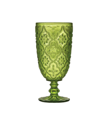 Morning Glory Water Goblet - Pistachio