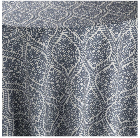 Astoria Navy Tablecloth