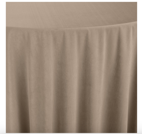 Velvet Beige Tablecloth