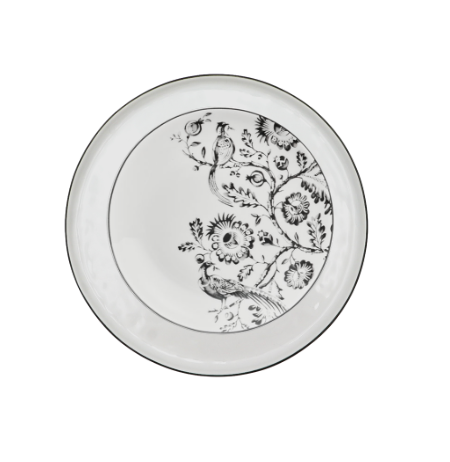 Delphinium Black Rim Plates