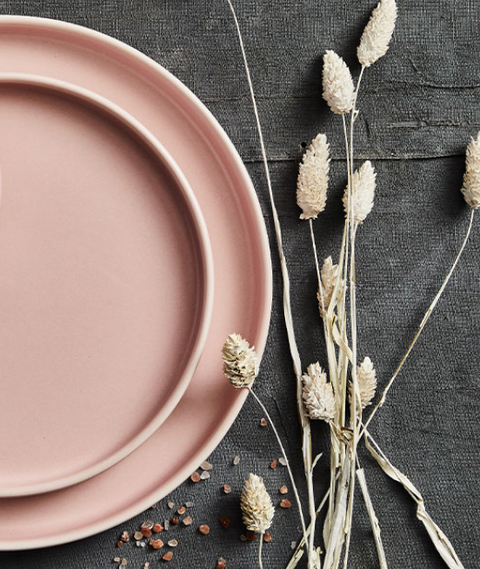 Painted Daisy Ceramic Plates - Peony