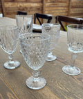 Eclectic crystal water goblets - available to rent by the Wildflower Denver, the premier wedding and event rental vendor 
