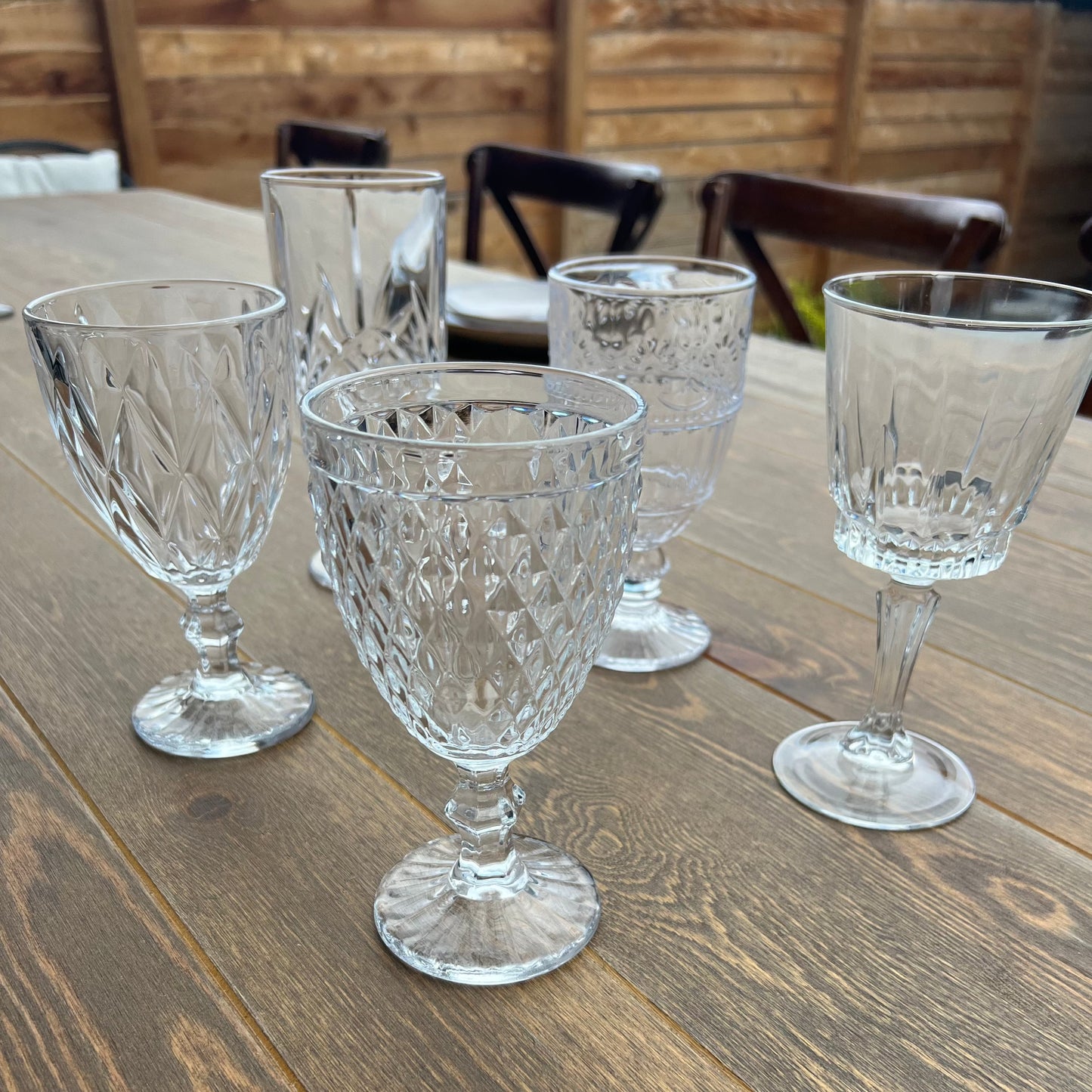 Eclectic Mismatched Water Goblet – The Wildflower Denver