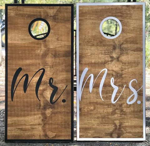 Mr & Mrs Cornhole Boards