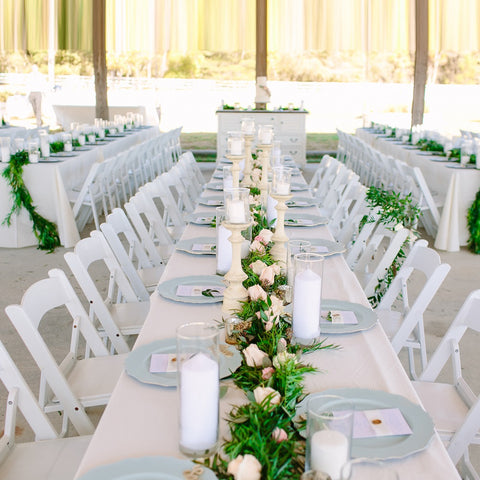 wedding & event tables and chairs - available to rent by the Wildflower Denver, the premier wedding and event rental vendor. 